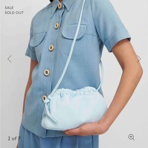 Mansur Gavriel Mini Cloud Clutch in Ice Color